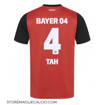 Bayer Leverkusen Jonathan Tah #4 Maglia Gara Casa Repliche 2024-25 Maniche Corte
